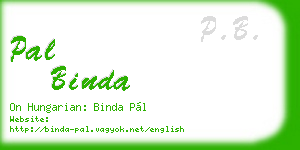 pal binda business card